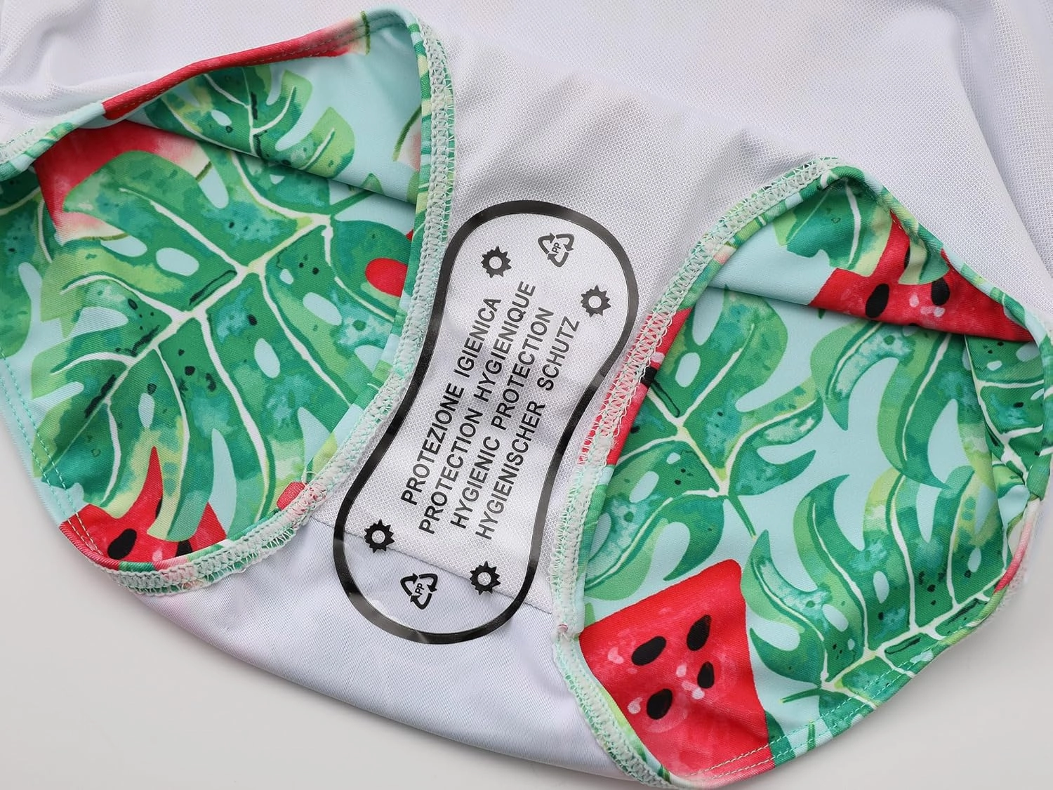 Girls One Piece Swimsuit - Adjustable Strap, Checked Face & Mermaid Print Toddler Ruffle Bathing Suit Size 2T-10