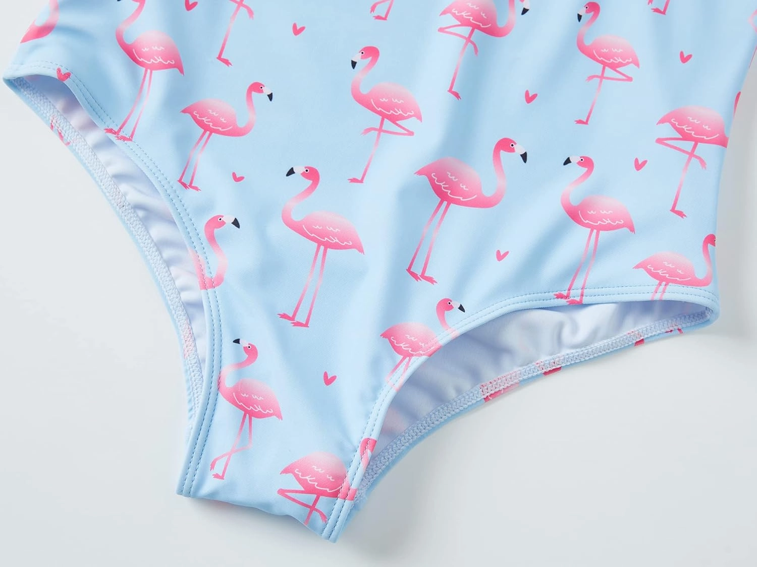 Girls One Piece Swimsuit - Adjustable Strap, Checked Face & Mermaid Print Toddler Ruffle Bathing Suit Size 2T-10