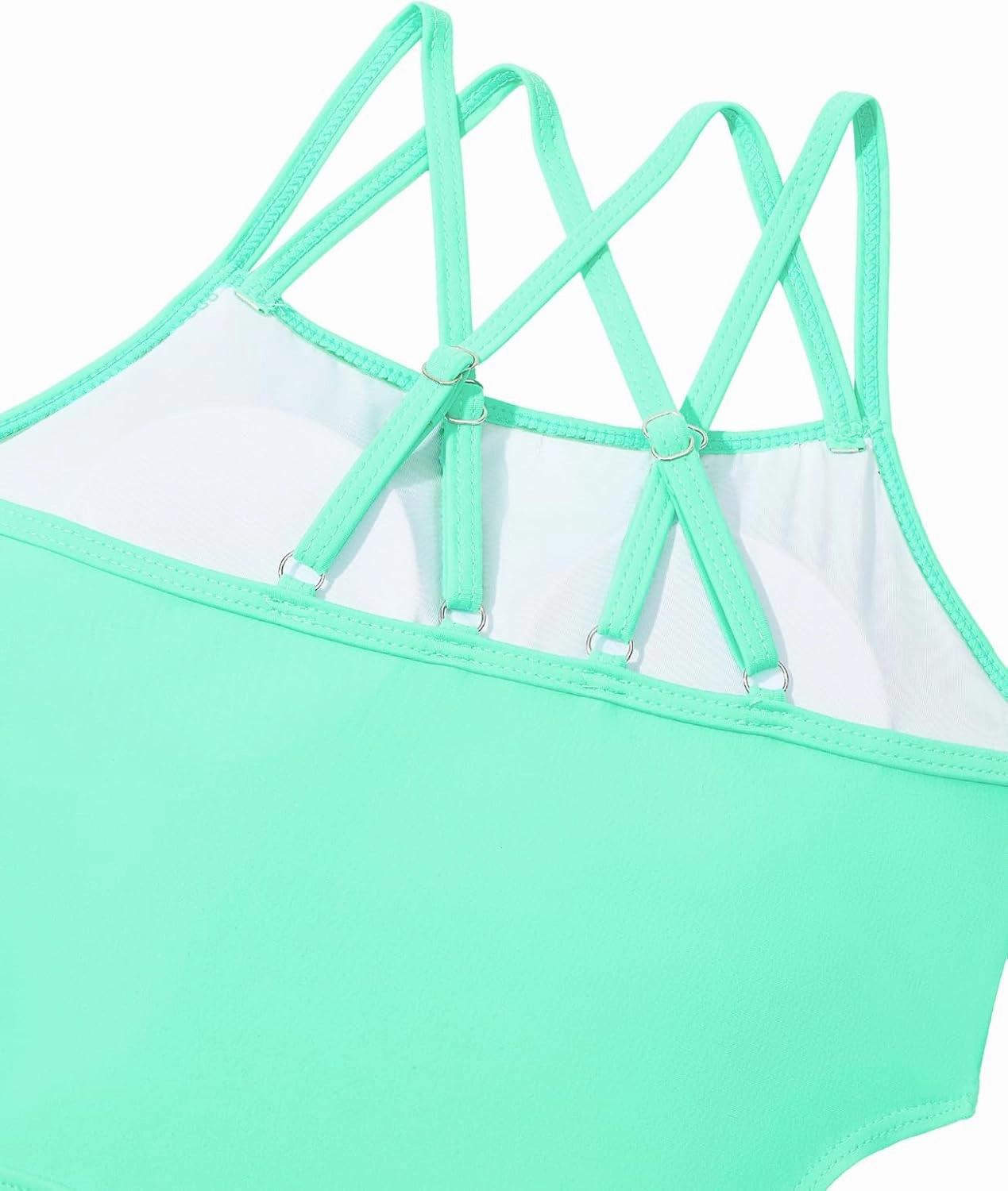 Girls One Piece Swimsuits Bathing Suit for Teens Cut Out Cute Girls' One-Piece Swimwear Criss Cross for Kids Summer Beach