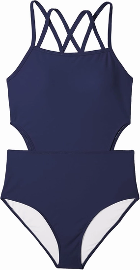 Girls One Piece Swimsuits Bathing Suit for Teens Cut Out Cute Girls' One-Piece Swimwear Criss Cross for Kids Summer Beach