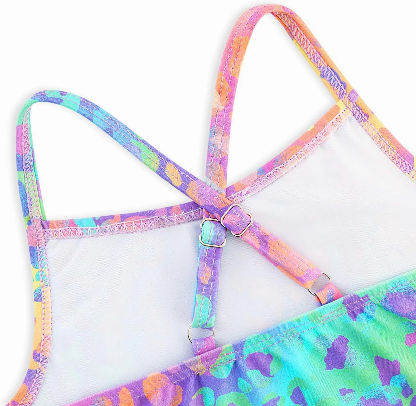 Girls One Piece Swimsuits Cute Ruffles Swimming Bathing Suit with Adjustable Straps Beach Pool Kids Swimwear 3T-12