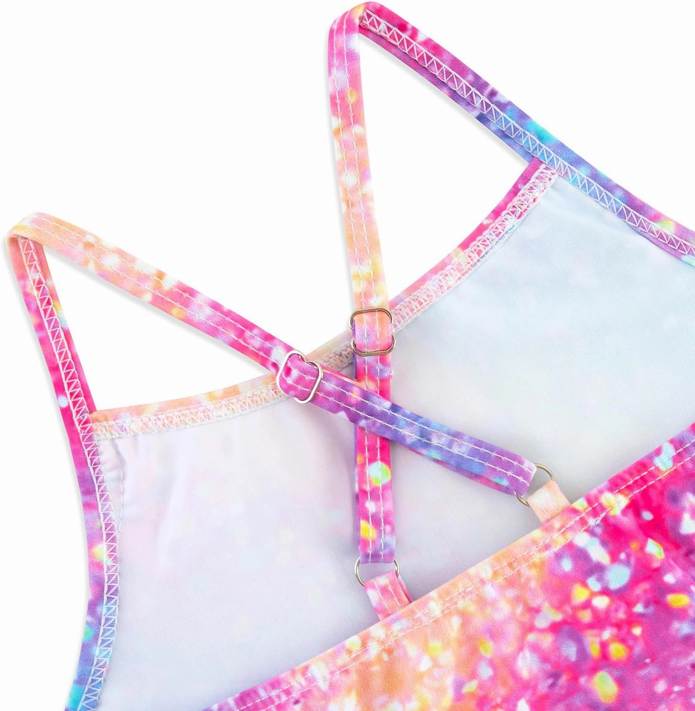 Girls One Piece Swimsuits Cute Ruffles Swimming Bathing Suit with Adjustable Straps Beach Pool Kids Swimwear 3T-12