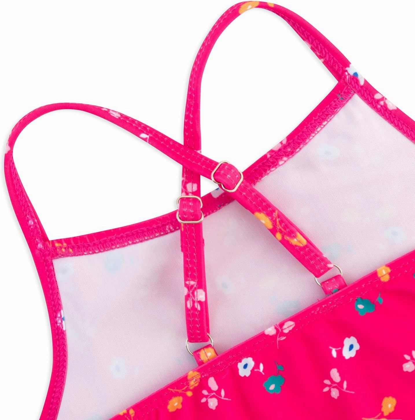 Girls One Piece Swimsuits Cute Ruffles Swimming Bathing Suit with Adjustable Straps Beach Pool Kids Swimwear 3T-12