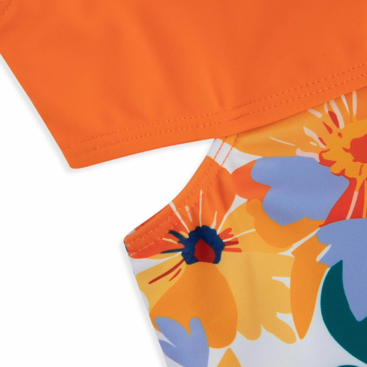 Girls One Piece Swimsuits Cutout Ruffle Bathing Suit Quick Dry Beach Swimwear with Adjustable Strap 5-14 Years