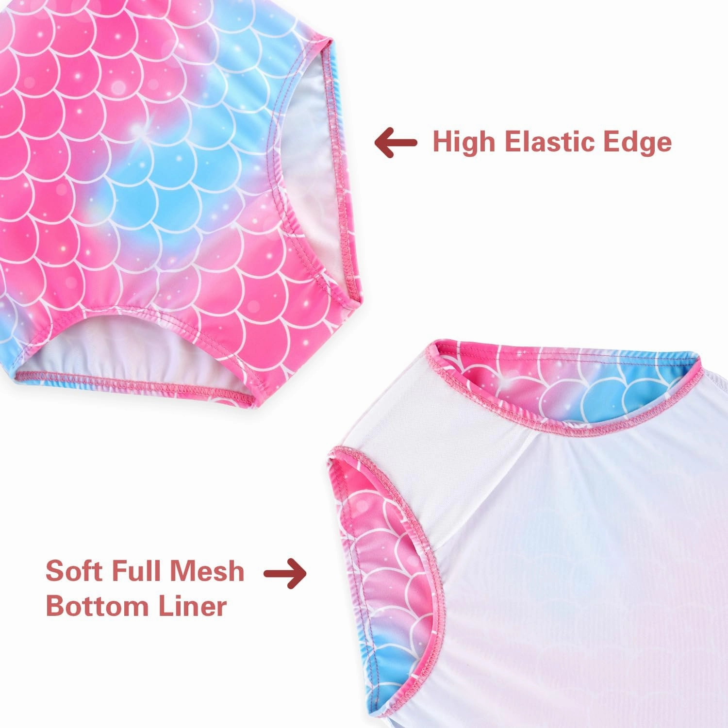 Girls One Piece Swimsuits Summer UPF 50  Quick Dry Beach Bathing Suit Cross Shoulder Strap Swimwear 2-10 Years