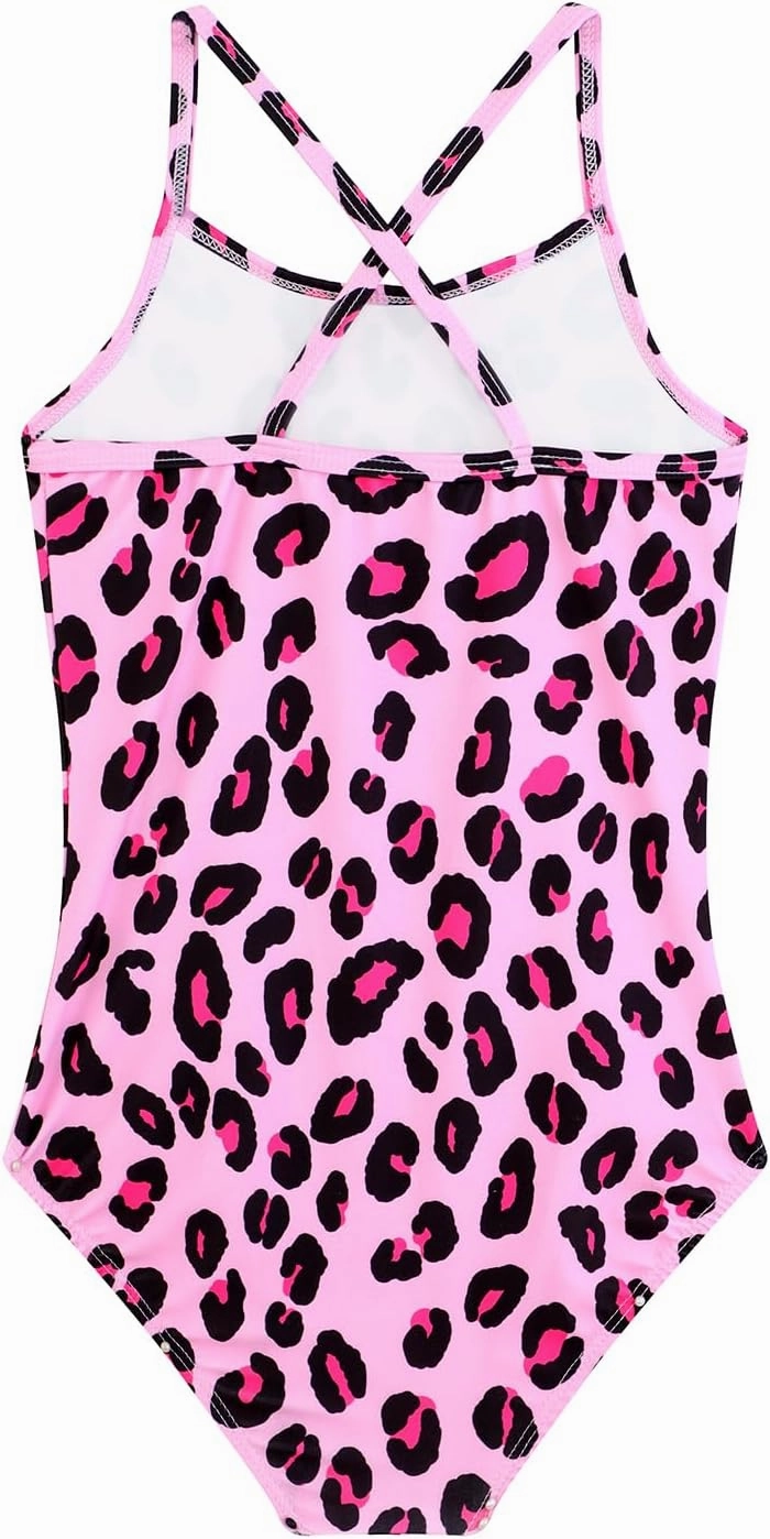 Girls One Piece Swimsuits Summer UPF 50  Quick Dry Beach Bathing Suit Cross Shoulder Strap Swimwear 2-10 Years