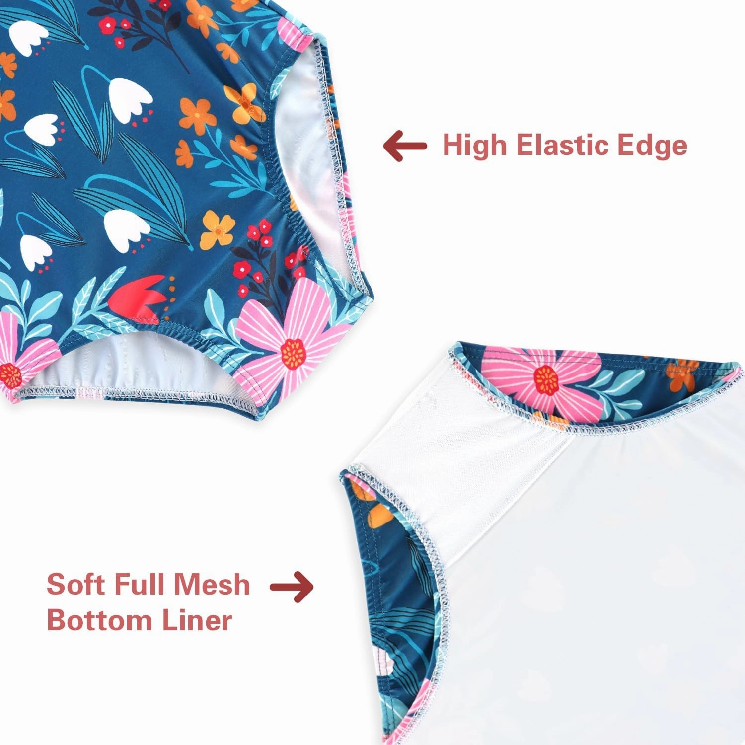 Girls One Piece Swimsuits Summer UPF 50  Quick Dry Beach Bathing Suit Cross Shoulder Strap Swimwear 2-10 Years