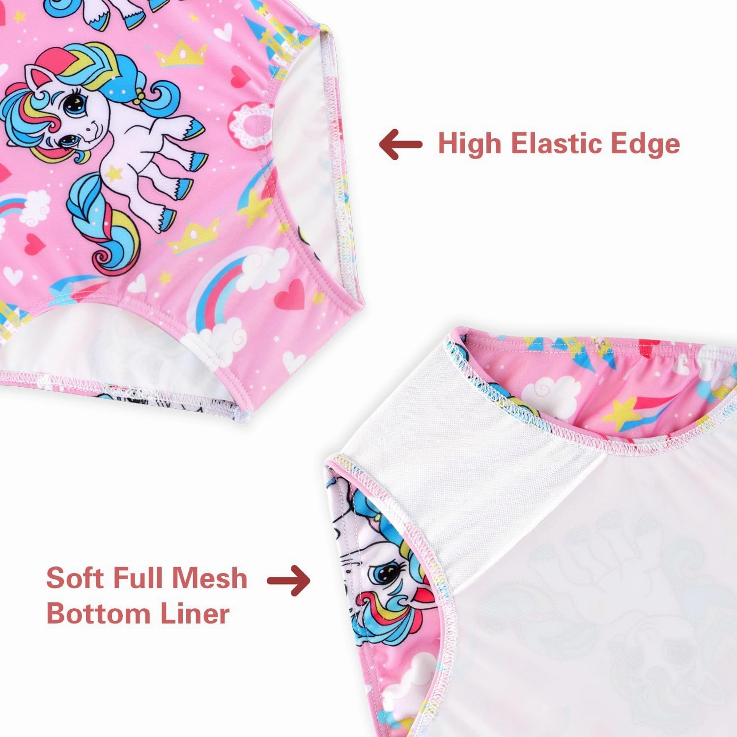Girls One Piece Swimsuits Summer UPF 50  Quick Dry Beach Bathing Suit Cross Shoulder Strap Swimwear 2-10 Years