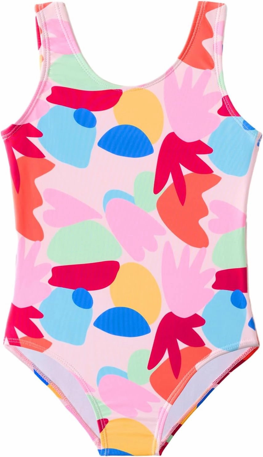 Girls One Piece Swimsuits Toddler Bathing Suit Little Kids Cute Swimwear Quick Dry Striped Ruffle Floral Size 2-10T