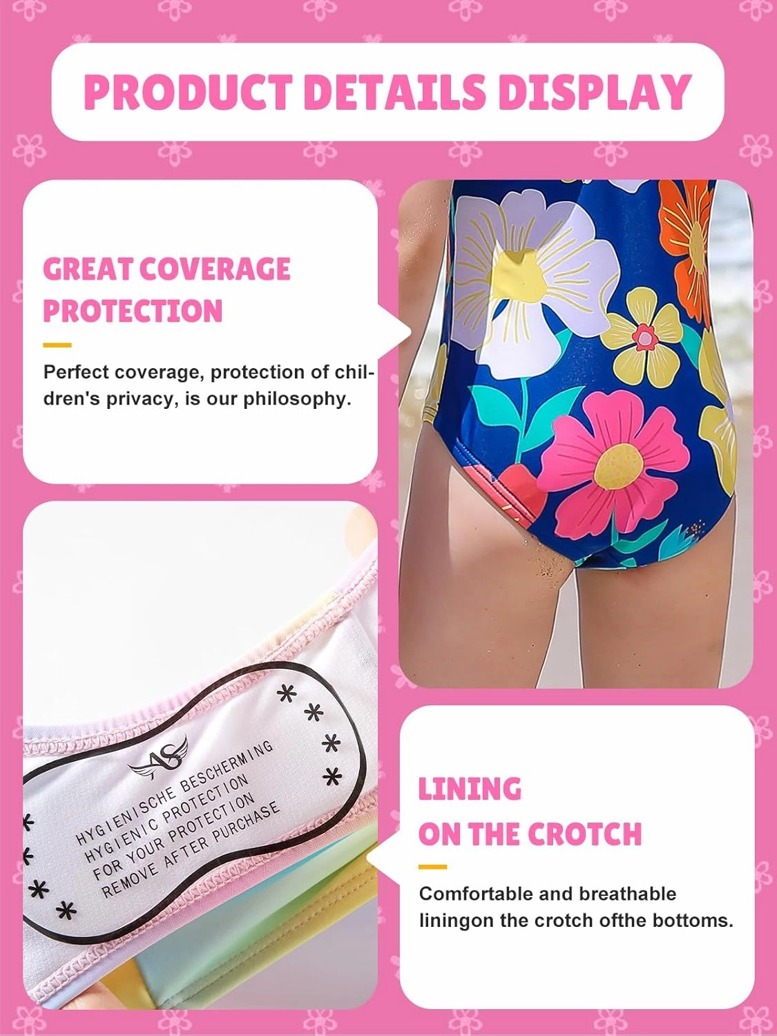 Girls One Piece Swimsuits Toddler Bathing Suit Little Kids Cute Swimwear Quick Dry Striped Ruffle Floral Size 2-10T