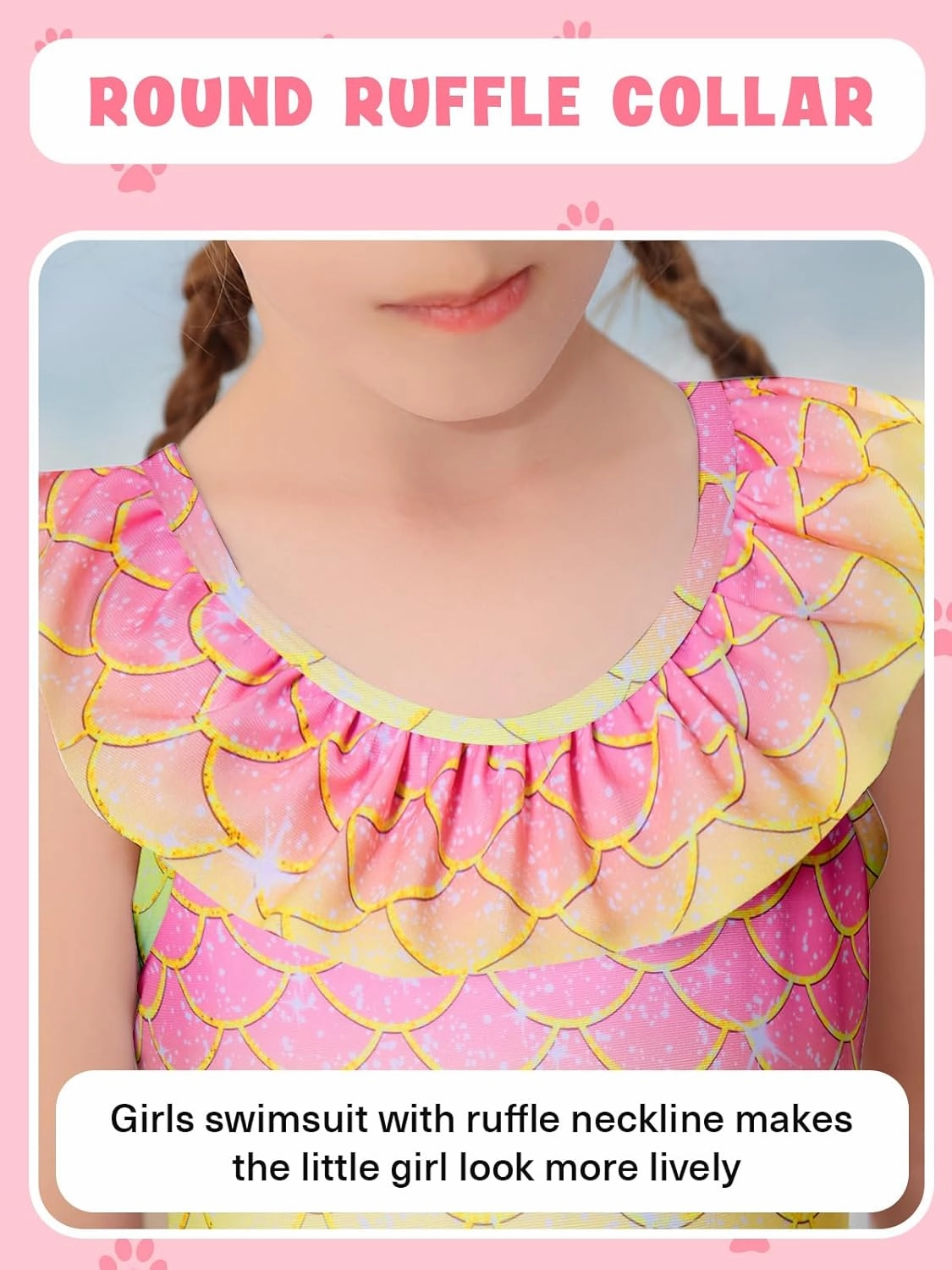Girls One Piece Swimsuits Toddler Cute Ruffle Bathing Suits Quick Dry Beach Swimwear Size 1-5 Years