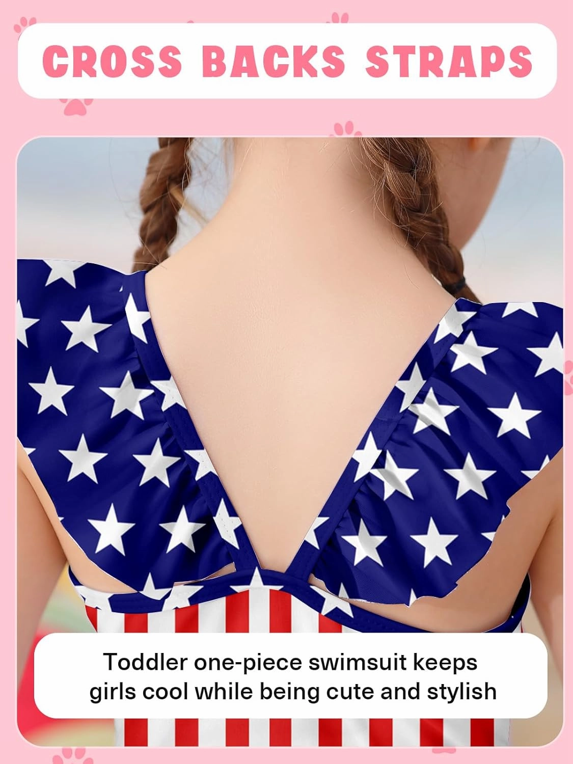 Girls One Piece Swimsuits Toddler Cute Ruffle Bathing Suits Quick Dry Beach Swimwear Size 1-5 Years