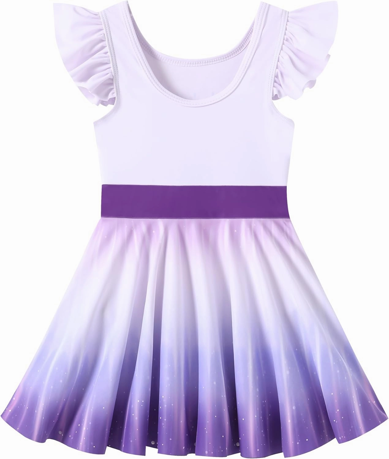 Girls One Piece Swimsuits with Skirt UPF 50  Floral Bright Bathing Suits for 3-10 Years
