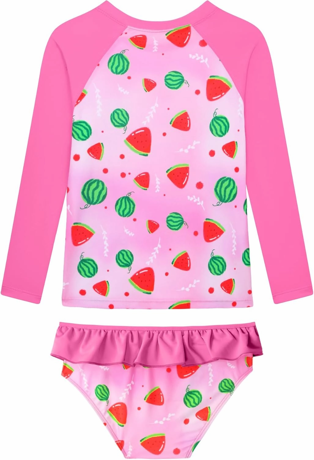 Girls Rash Guard Swimsuit Long Sleeve Tankini Sets Two Pieces Bathing Suit Swimwear UPF 50  Sun Protection