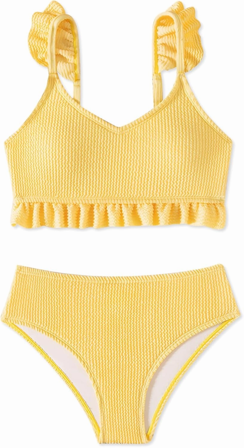 Girls Swimsuit, 2 Piece Bikini Bathing Swimwear 7-16Y