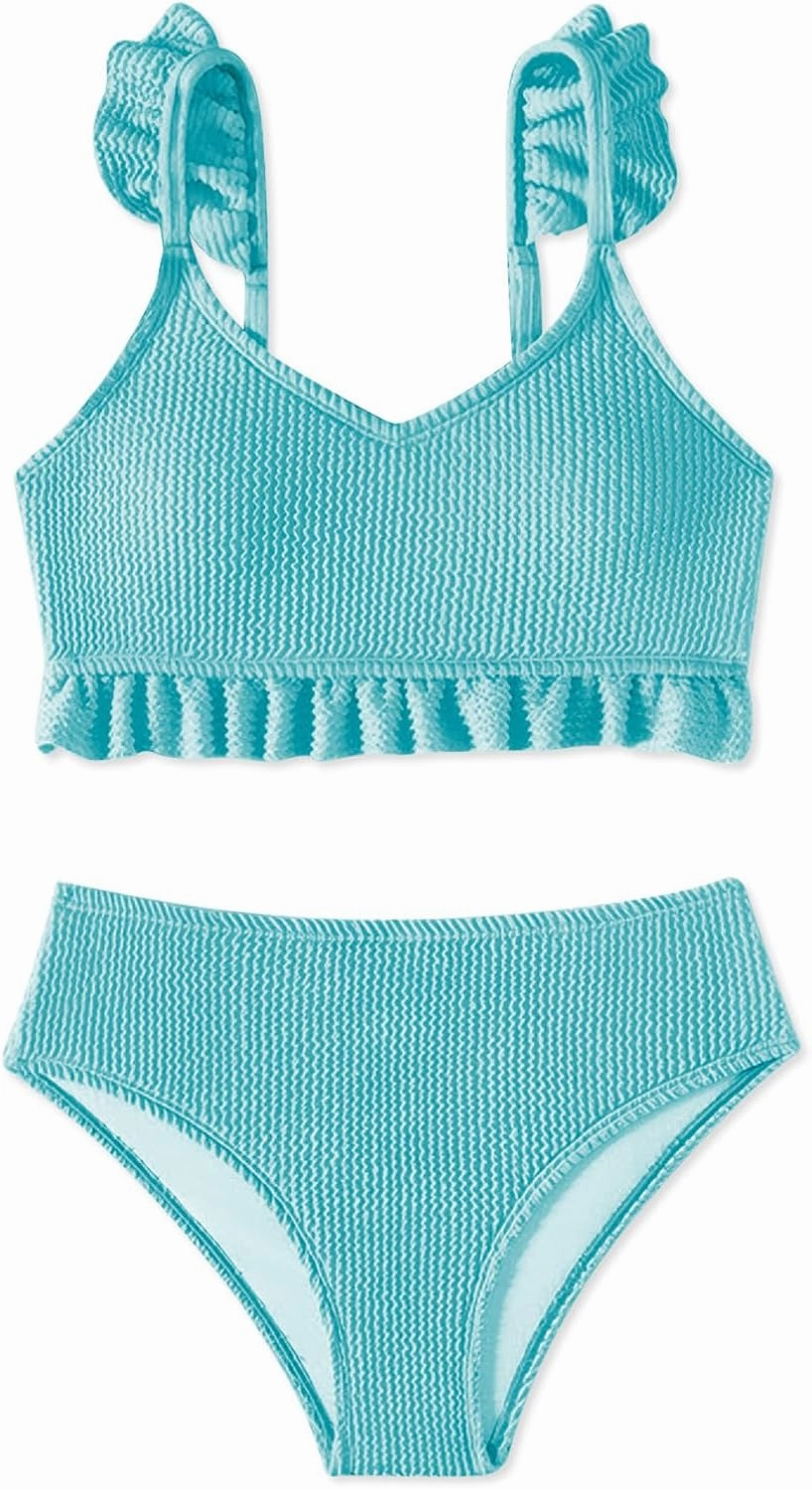 Girls Swimsuit, 2 Piece Bikini Bathing Swimwear 7-16Y