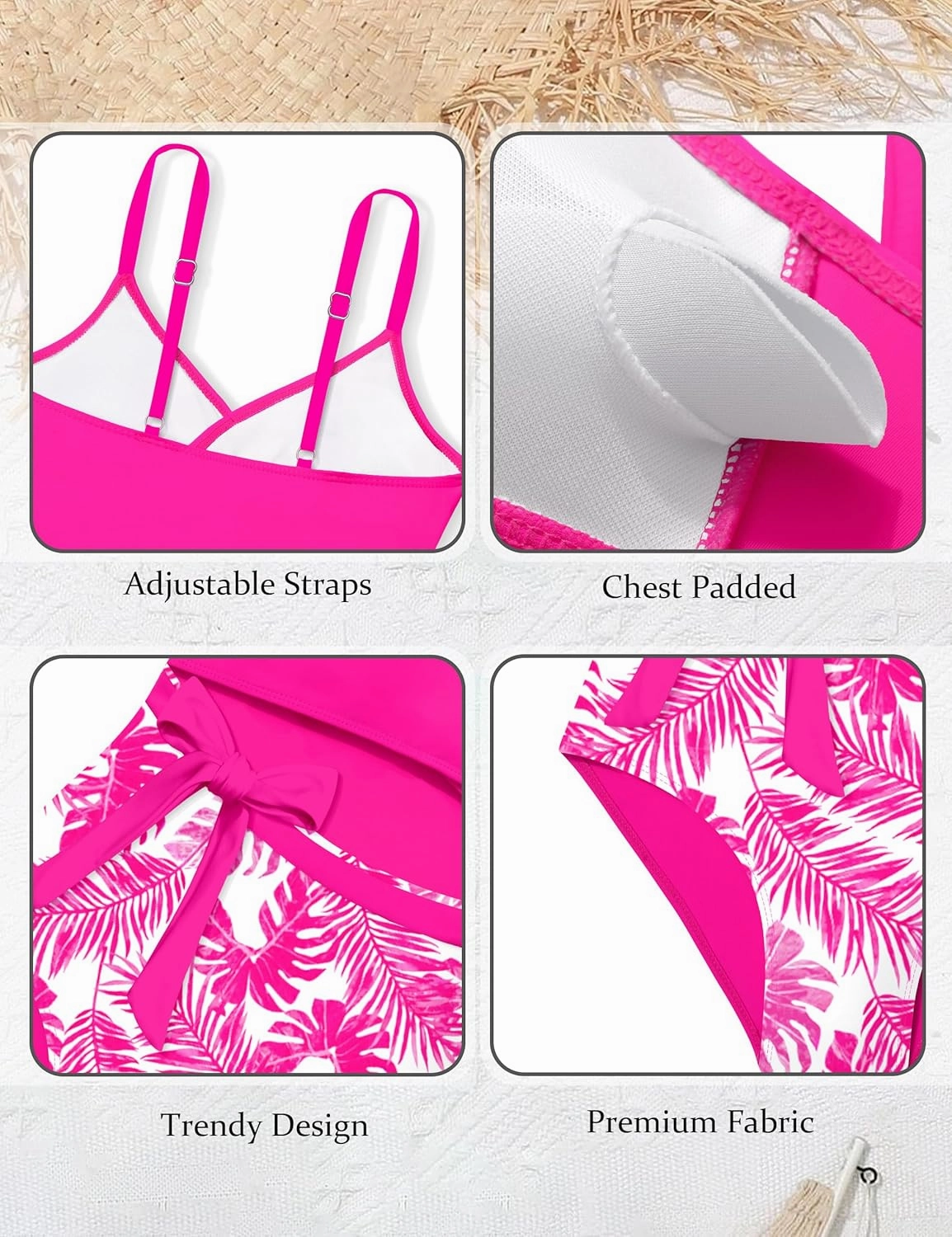 Girls Swimsuit Cutout One-Piece Bathing Suit V-Neck Swimsuits for Teens Cute Swimwear with Drawstring Cover Up 9-18y