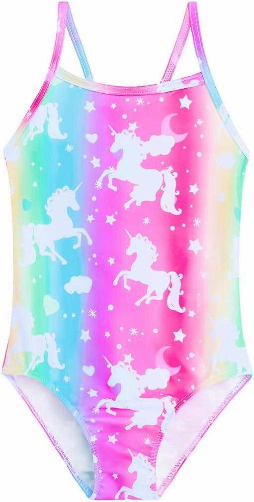 Girls Swimsuit One Piece Bathing Suit Kids' Swimwear Quick Dry Summer Beach