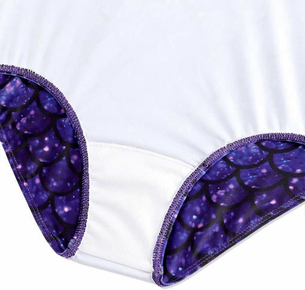 Girls Swimsuit One Piece Bathing Suit with Adjustable Straps Cute Little Kids Swimming Suits Beach Swimwear 4T-12