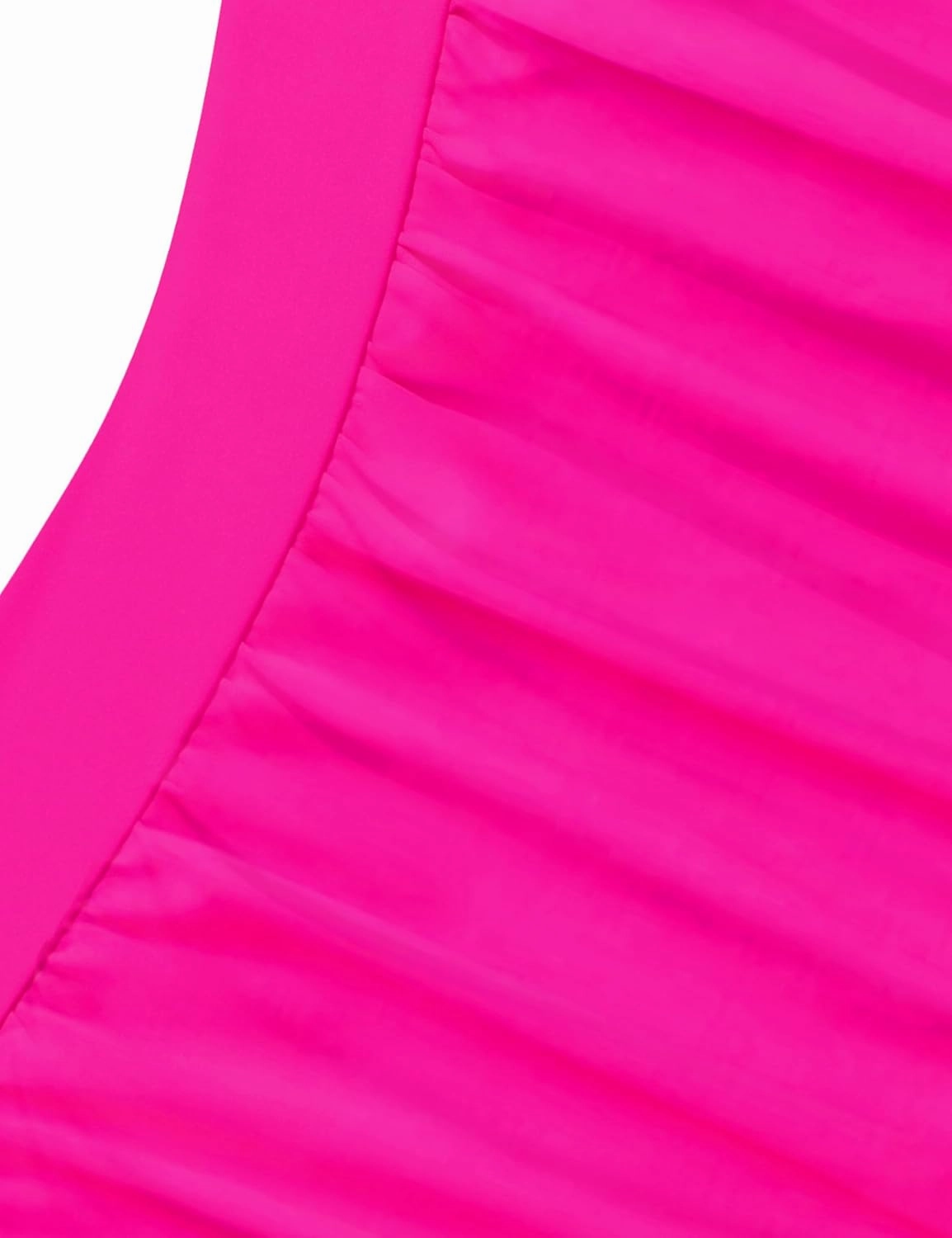 Girls Swimsuit Ruffle Girl One Piece Bathing Suit Solid Swimsuits Ruched Sleeveless Girls' Swimwear for 7-14 Years