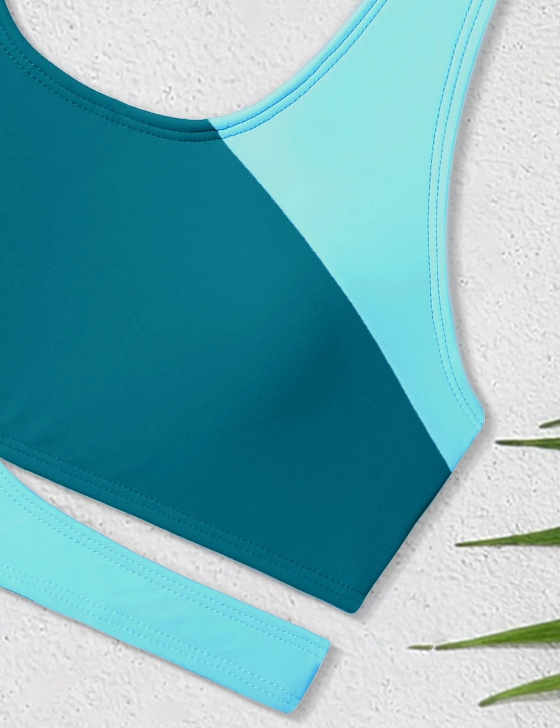 Girls Swimsuit Stripe Bathing Suit Color Block Sporty Bikini Swimsuits Swim Cover Up Skirt 3 Piece Set