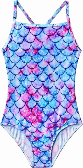 Girls Swimsuits One-Piece Bathing Suits Multicolor Kids Sport Summer Beach Swimwear for 2-10 Years Old