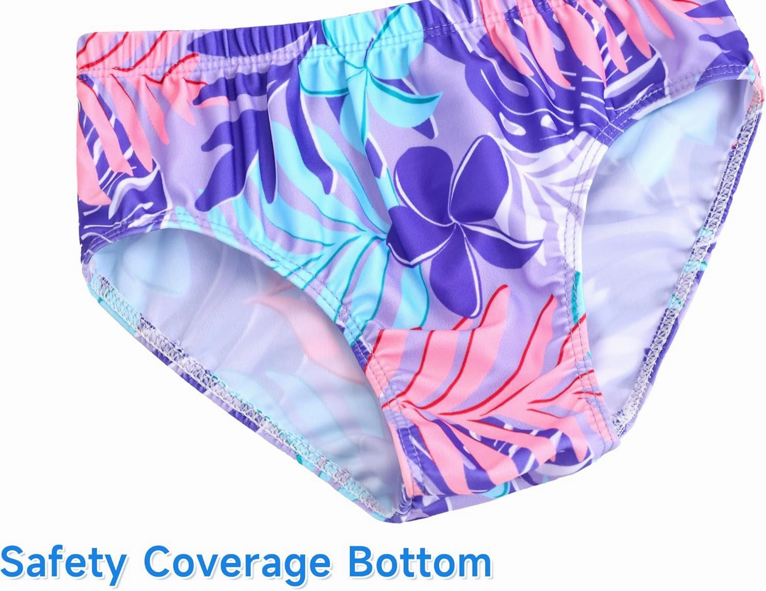 Girls Tankini Swimsuit 2-Piece Ruffle Bathing Suits UPF50  Kids Beach Sport Swimwear Sets