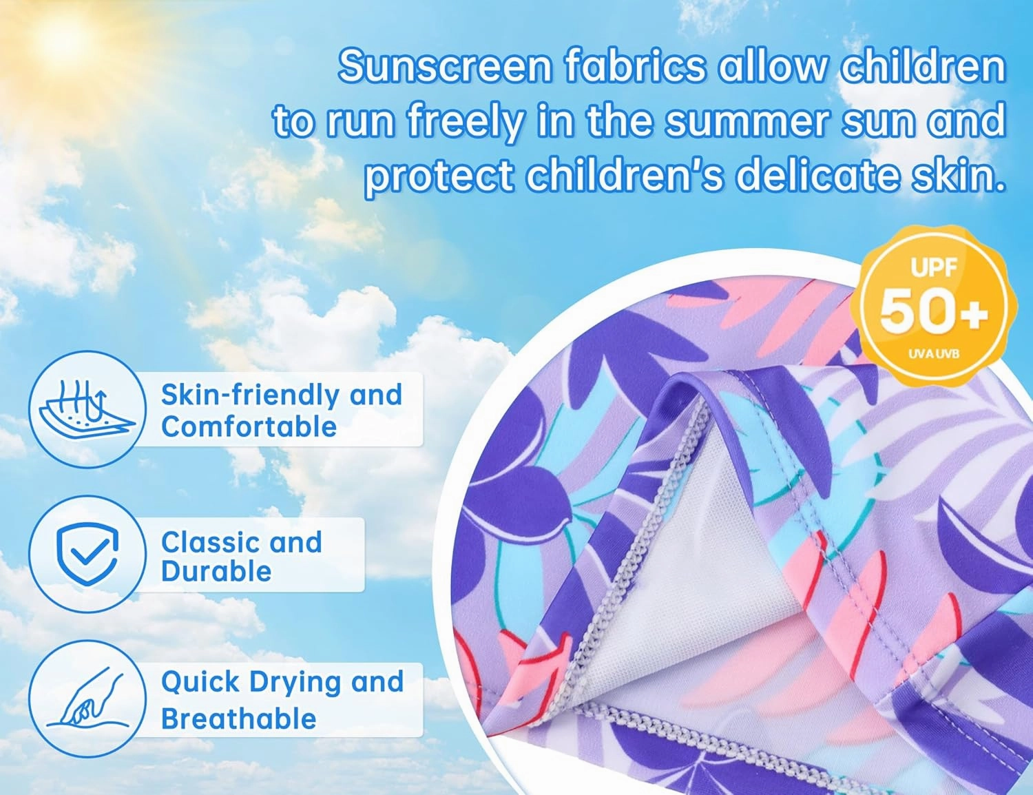 Girls Tankini Swimsuit 2-Piece Ruffle Bathing Suits UPF50  Kids Beach Sport Swimwear Sets