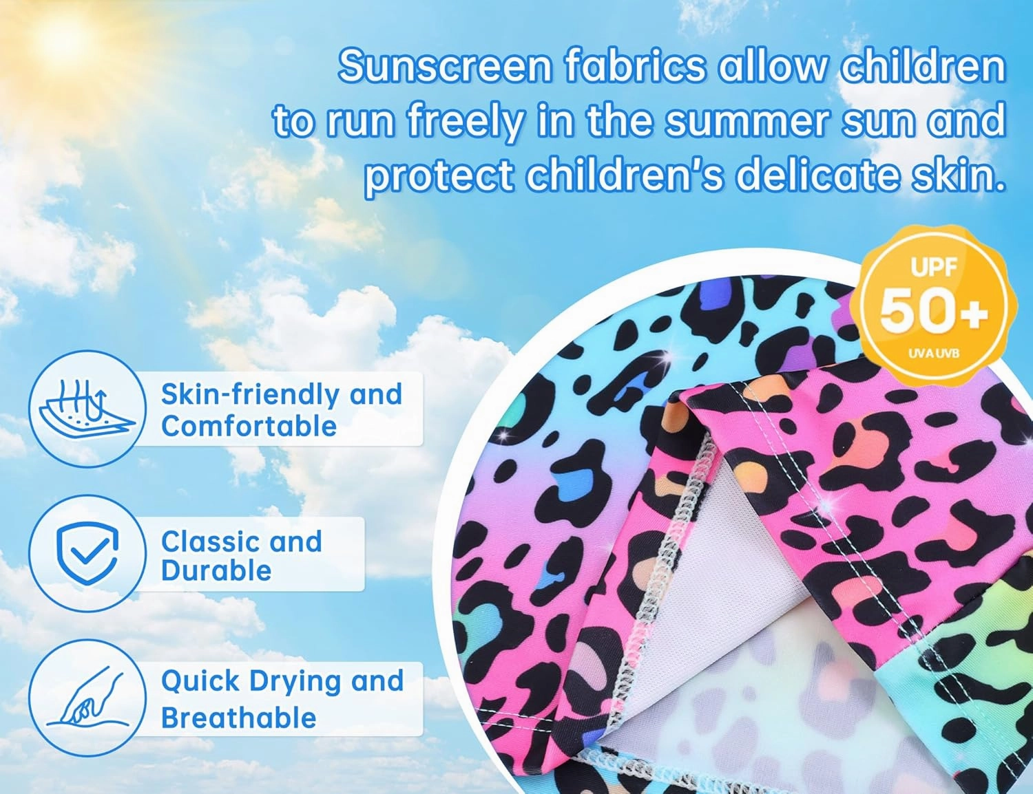 Girls Tankini Swimsuit 2-Piece Ruffle Bathing Suits UPF50  Kids Beach Sport Swimwear Sets