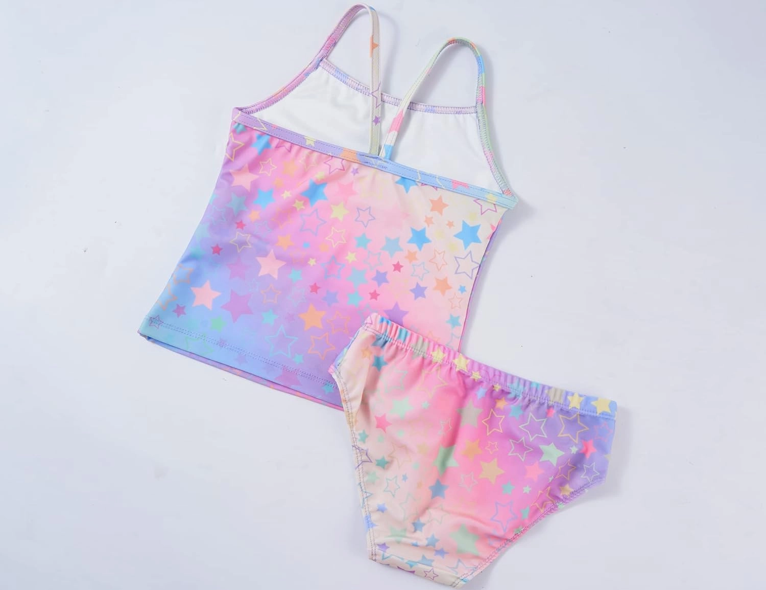 Girls Tankinis Two Pieces Swimsuits Hawaiian Beach Sport Bathing Suit Set for 2-12 Years Old Kids