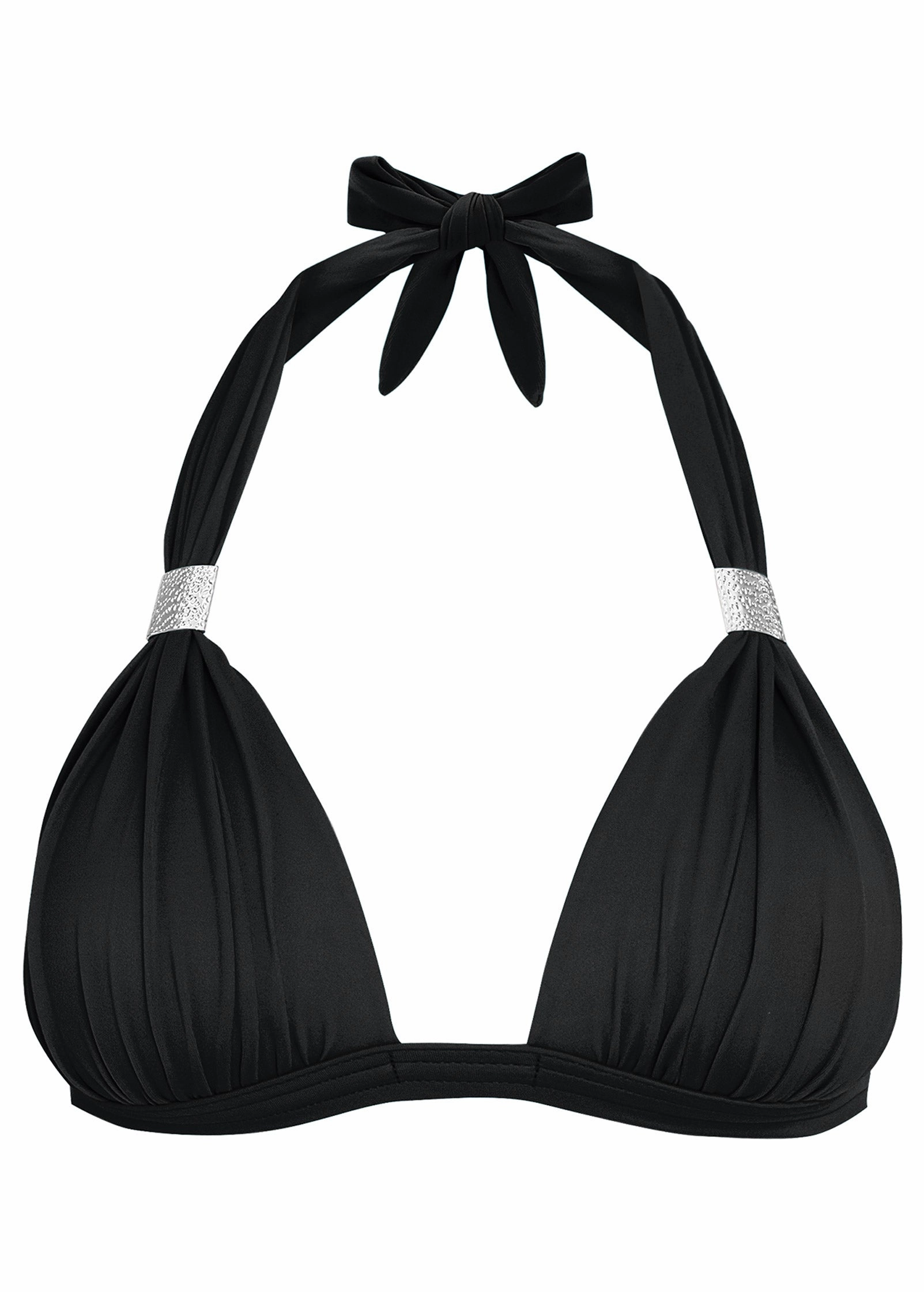 Goddess Push-Up Halter Top  - Black Beauty