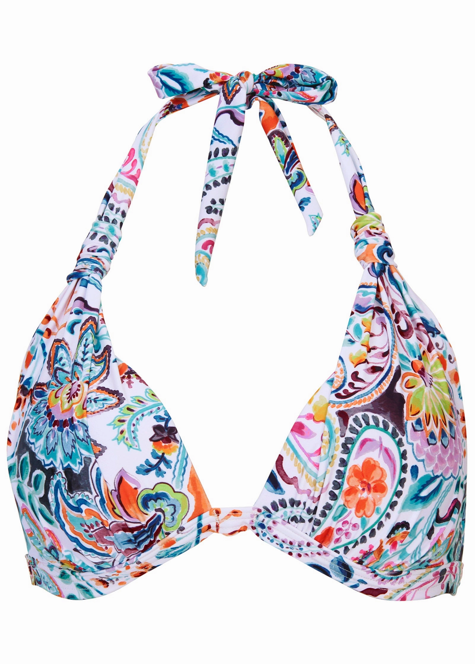 Goddess Push-Up Halter Top - Fiesta Floral