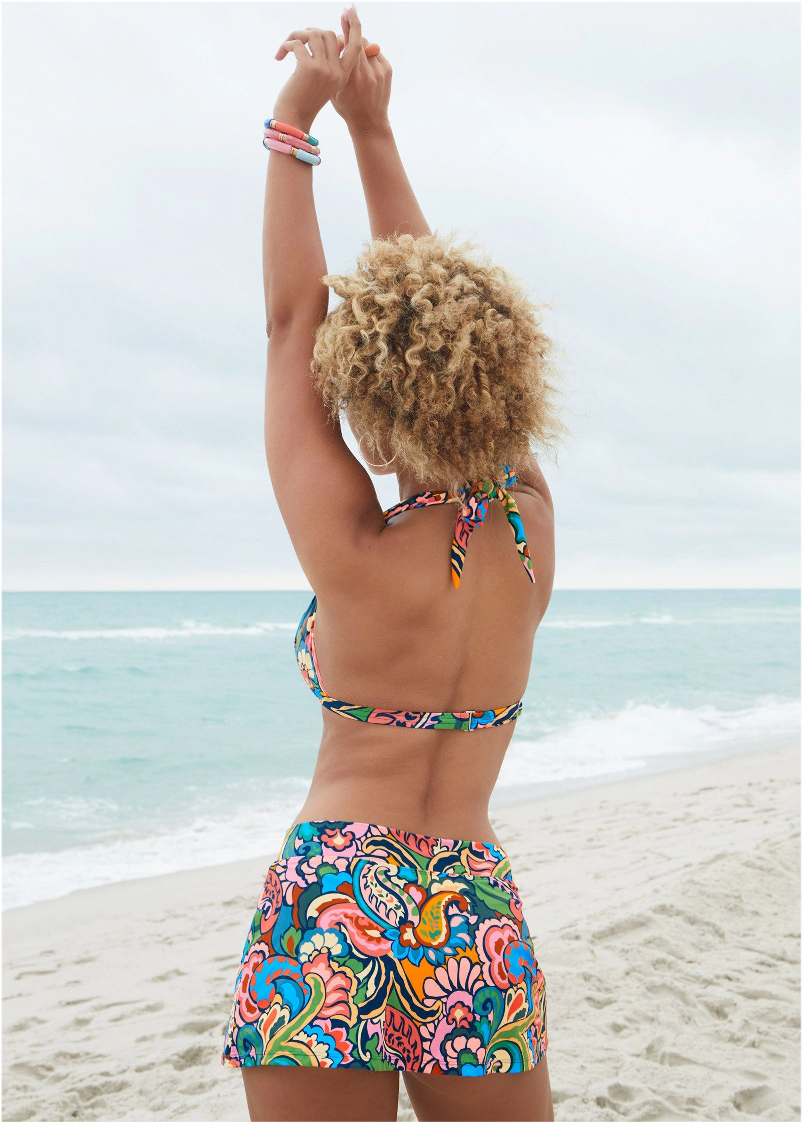 Goddess Push-Up Halter Top - Fiesta Paisley