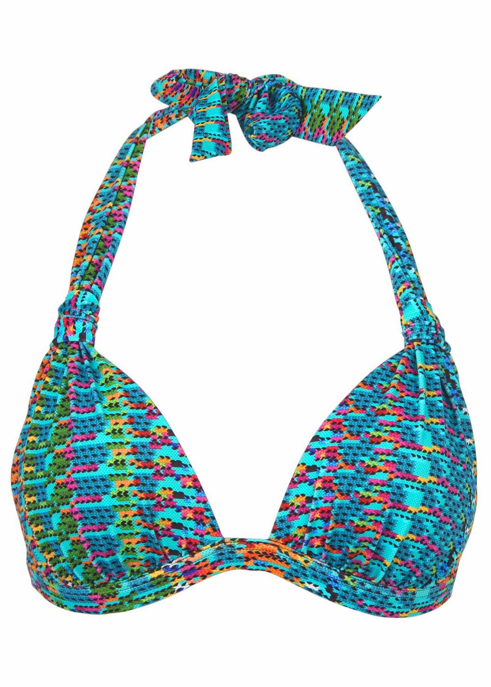 Goddess Push-Up Halter Top - Fiesta Stripe