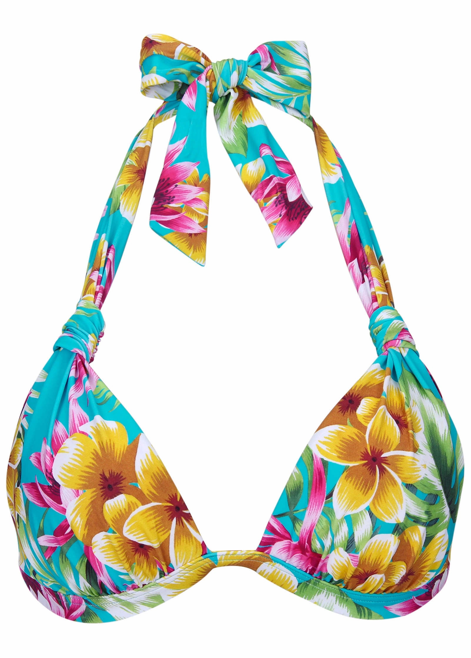 Goddess Push-Up Halter Top - Highlighted Tropic