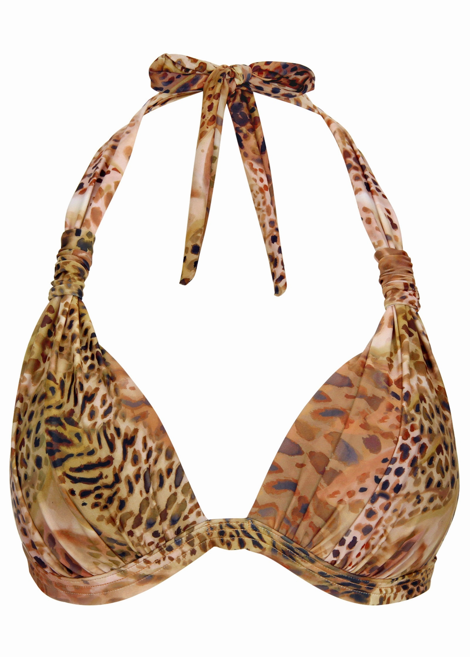 Goddess Push-Up Halter Top - Leopard Lillies Small