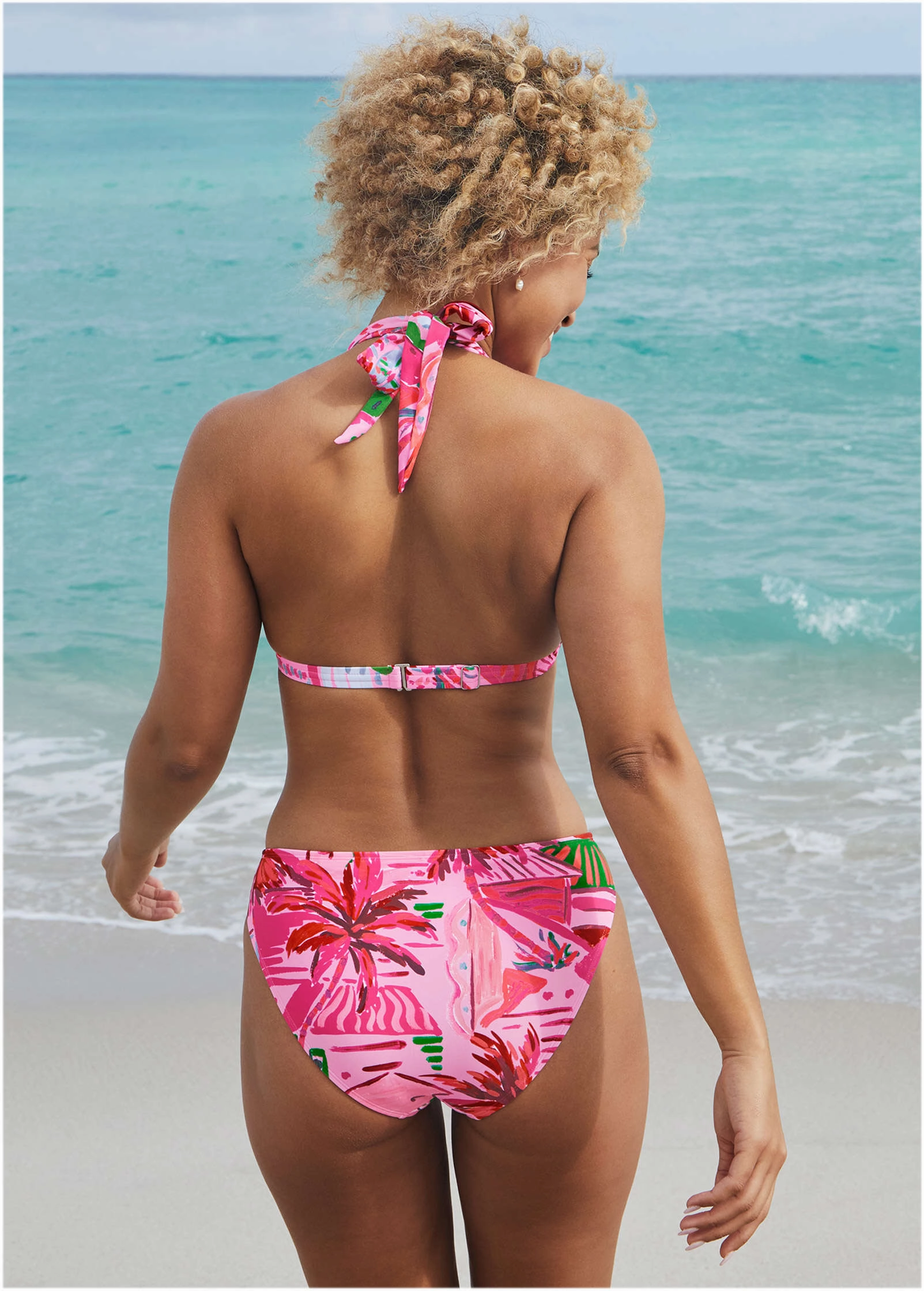 Goddess Push-Up Halter Top - Seaside Escape