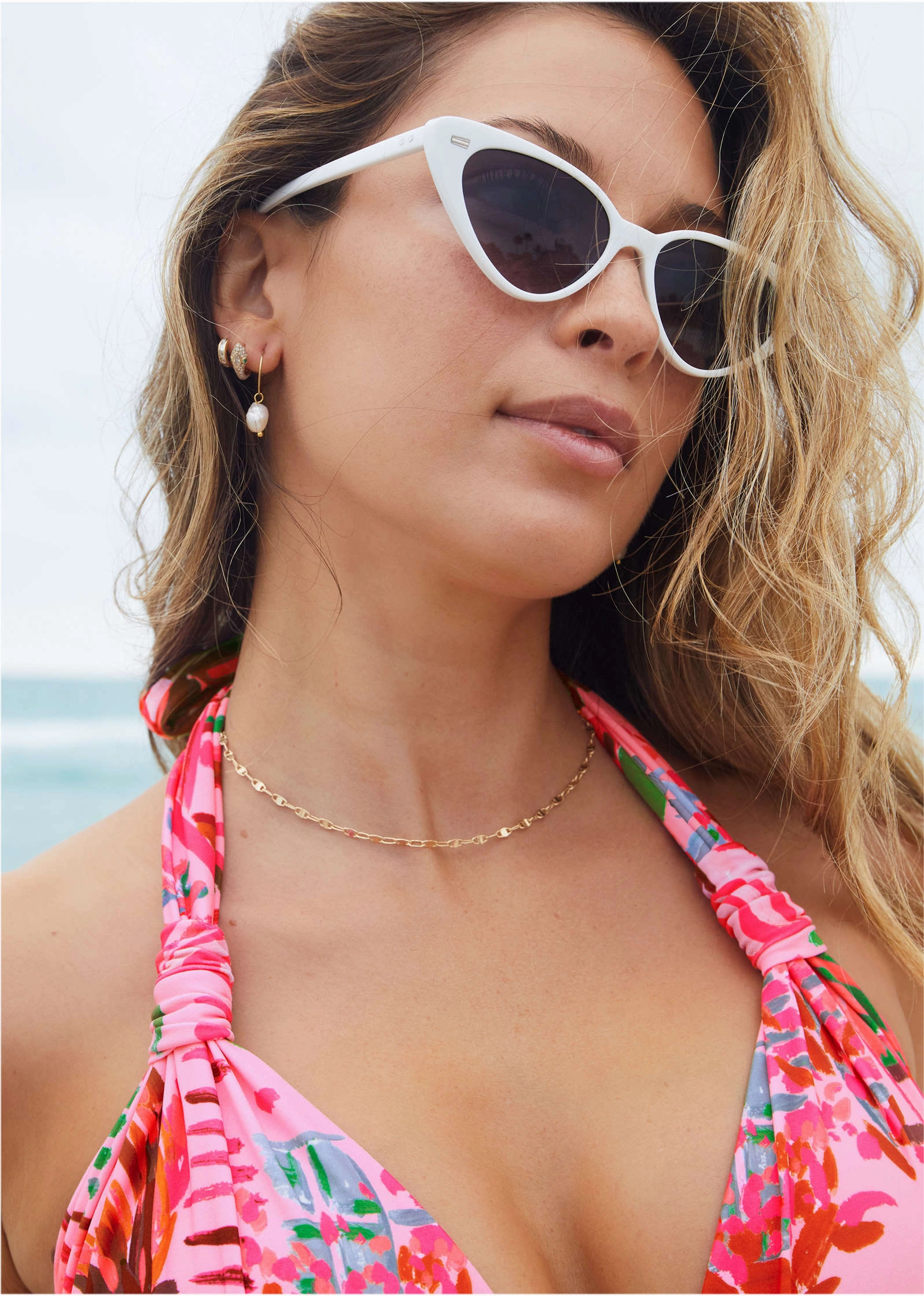 Goddess Push-Up Halter Top - Seaside Escape