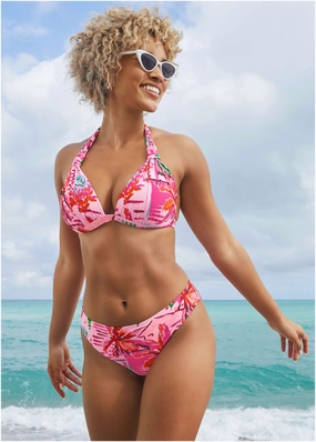 Goddess Push-Up Halter Top - Seaside Escape