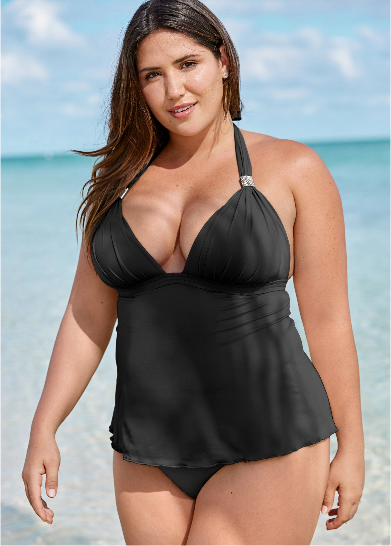 Goddess Push-Up Tankini - Black Beauty