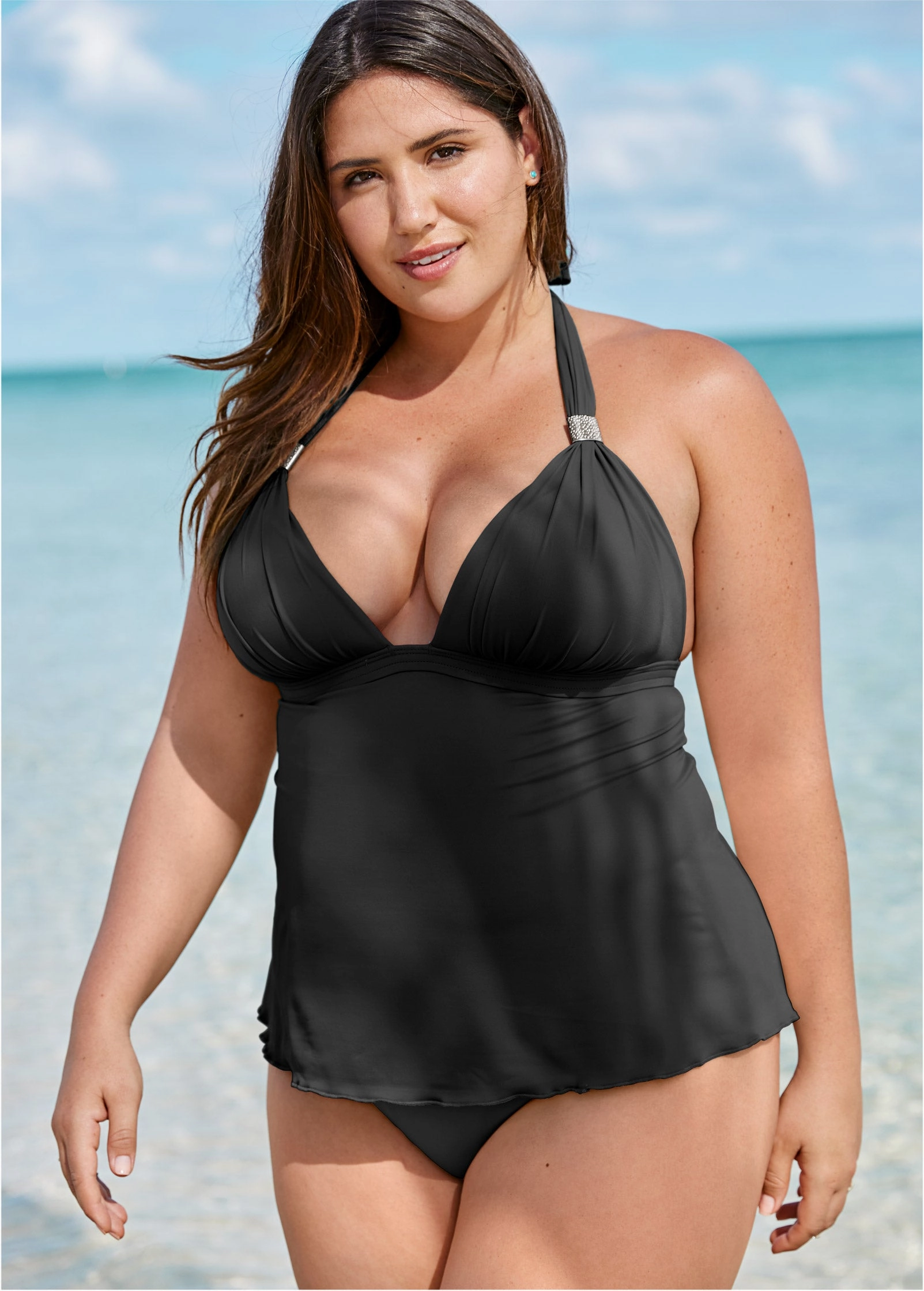 Goddess Push-Up Tankini - Black Beauty