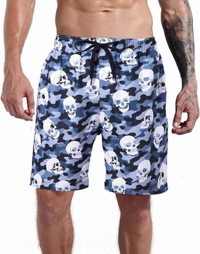 Goodstoworld Men's Novelty Swimtrunks Quick Dry 3D Printed Mesh Lining Beach Board Shorts with Pockets S-4XL