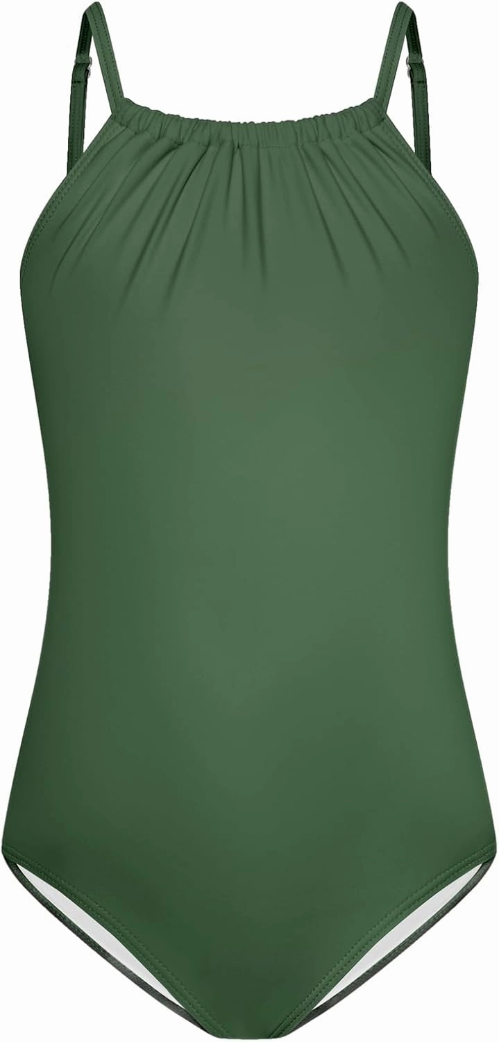 GRACE KARIN Girls Swimsuit with Skirt One Piece Bathing Suit Swimwear 6-14Y
