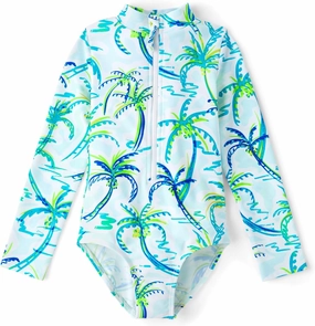 Gymboree Girls' and Toddler Long Sleeve Rashguard One Piece Swimsuit