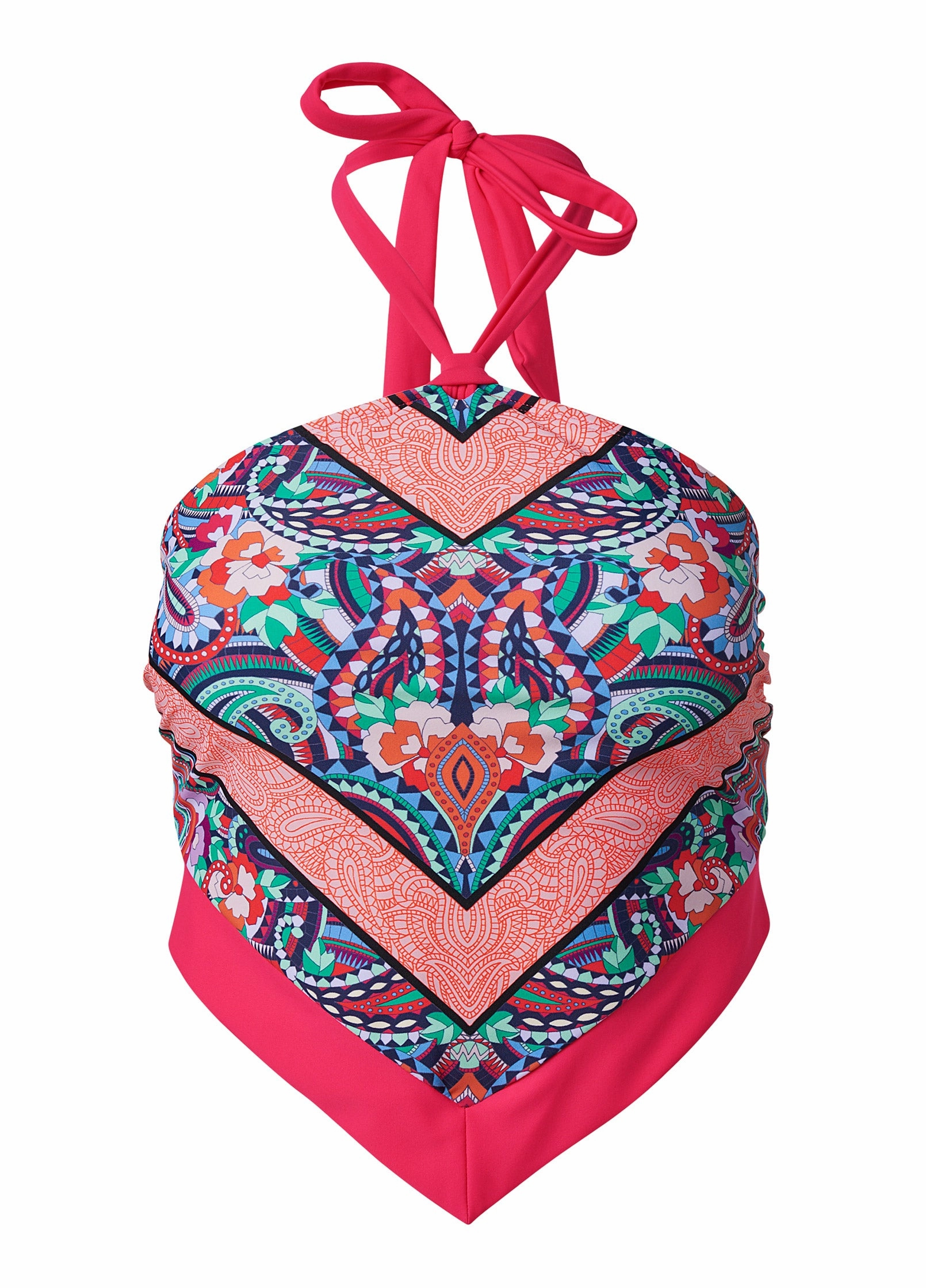 Hanky Hem Tankini Top - Pop Paisleys