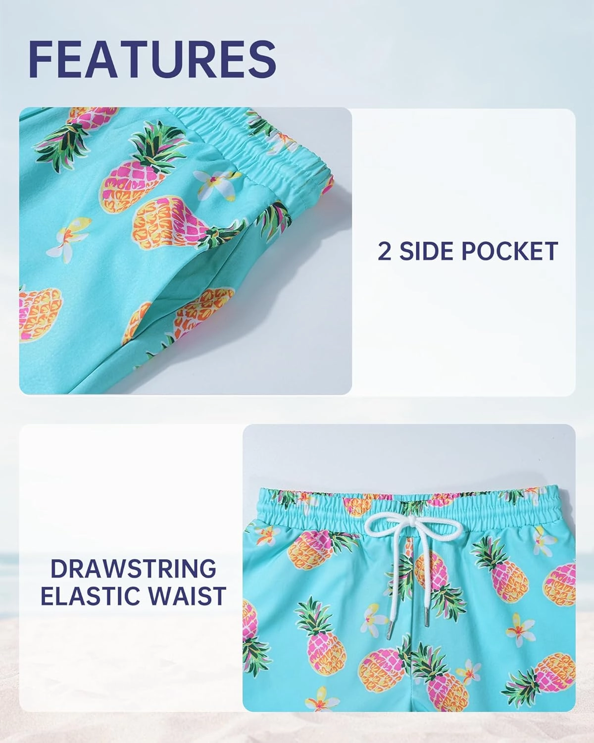 HASMES Boys Swim Trunks with Compression Liner Kids Bathing Suit Quick Dry Board Shorts Swimsuit for Teen 5-14Y