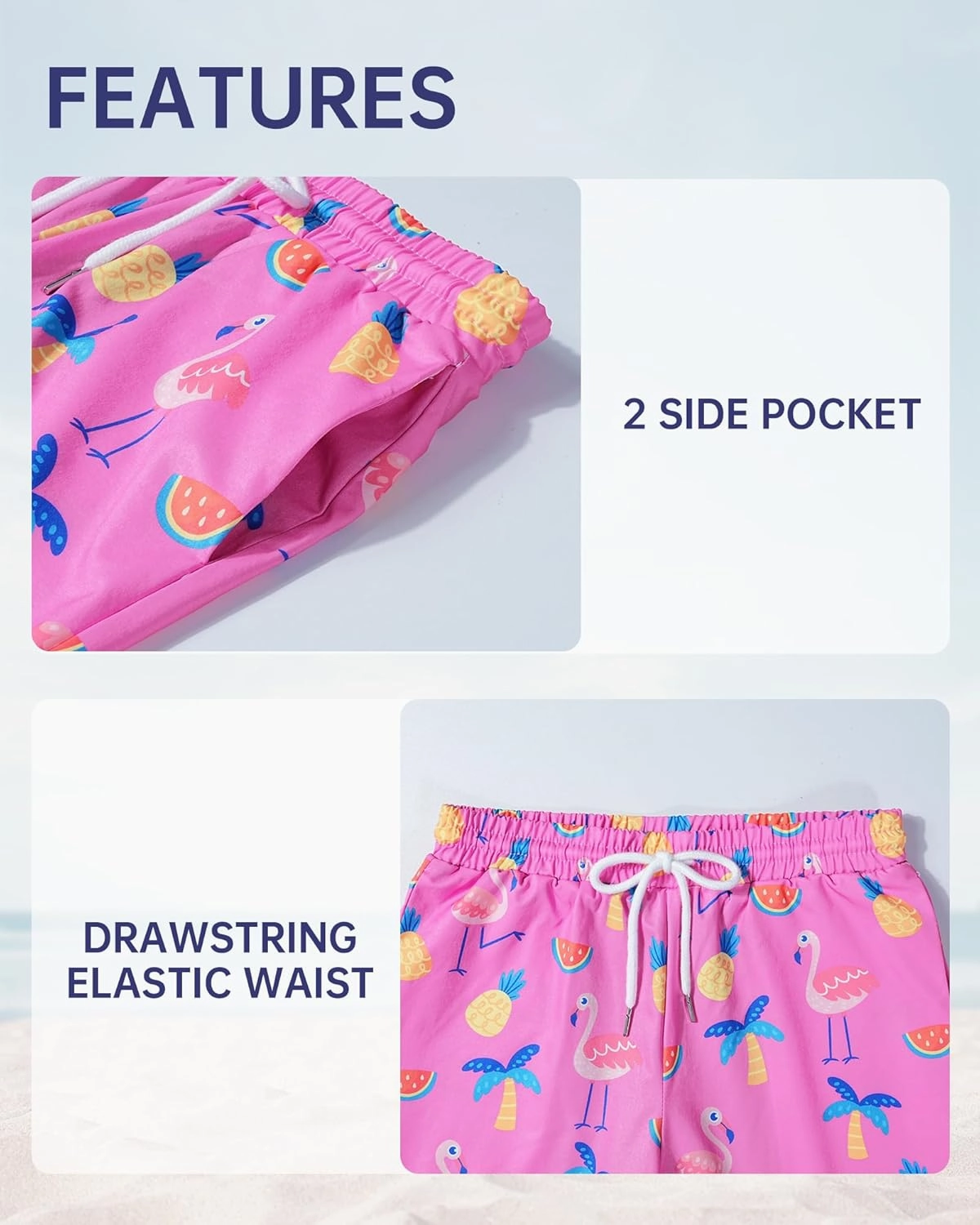 HASMES Boys Swim Trunks with Compression Liner Kids Bathing Suit Quick Dry Board Shorts Swimsuit for Teen 5-14Y