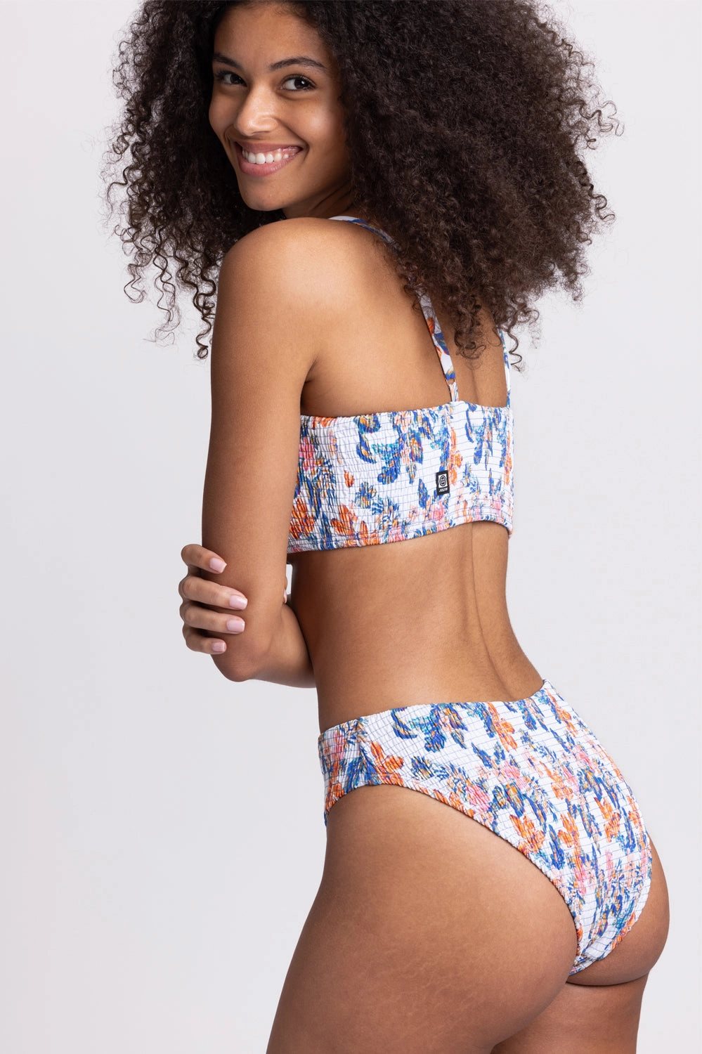 Hazel Smocked Bikini Bottom - Flora Tiki