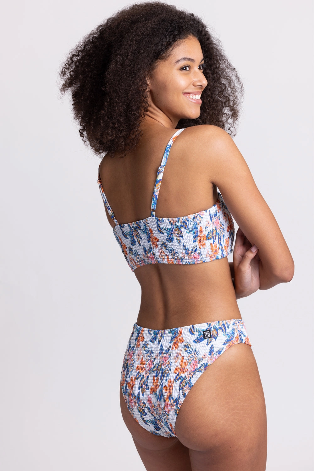 Hazel Smocked Bikini Bottom - Flora Tiki