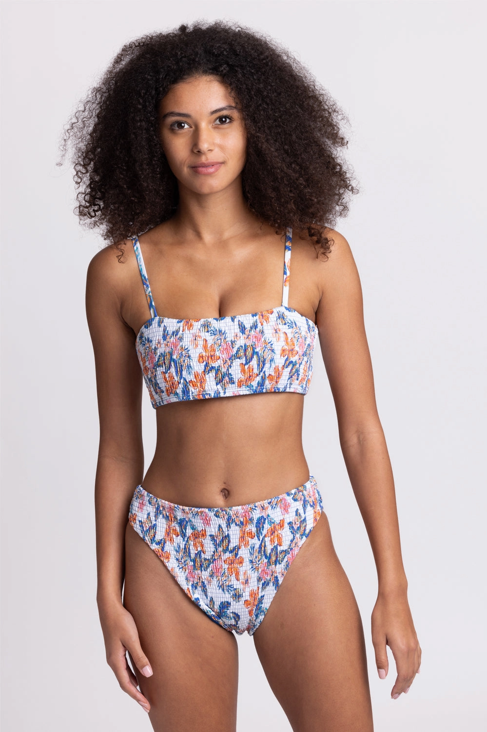 Hazel Smocked Bikini Bottom - Flora Tiki